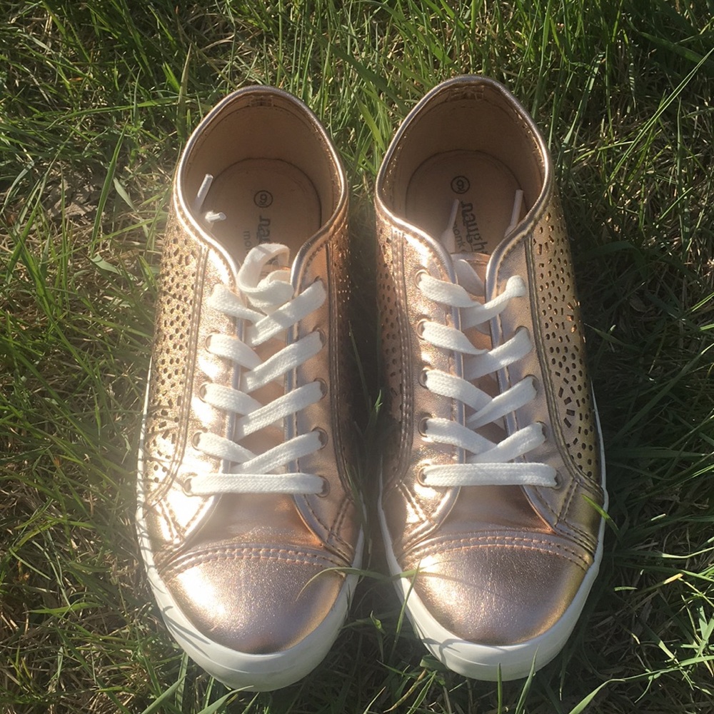Naughty Monkey gold summer shoes size 9